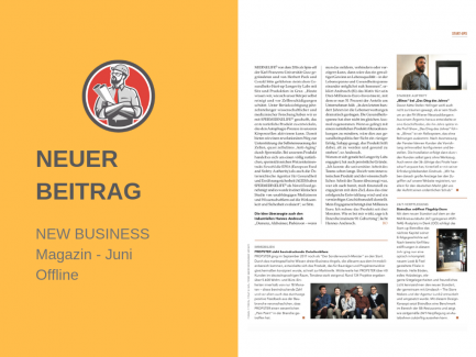 New Business Magazin Beitrag Juni 2019 - PROPSTER - der Sonderwunsch Meister