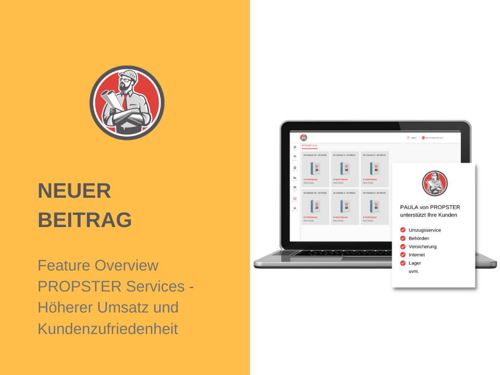 Feature Overview PROPSTER Services - Höherer Umsatz und Kundenzufriedenheit